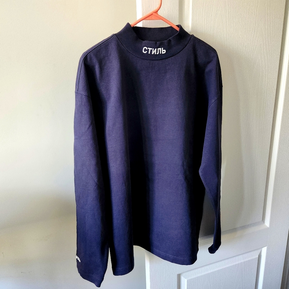 Heron Preston Mock Neck Long Sleeve T-Shirt СТИЛЬ M